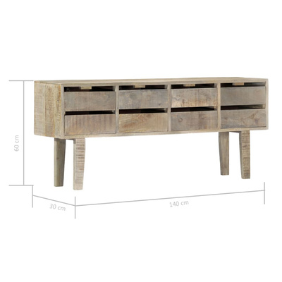 vidaXL Komoda, 140 x 30 x 60 cm, lite drewno mango