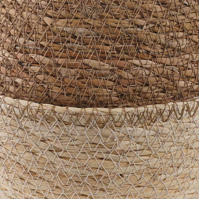 Doniczka z uchwytami 2 pcs Biały ? 22 x 20 cm 100% Trawa morska