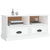 vidaXL Szafka pod TV, biała na wysoki połysk, 93x35,5x45 cm