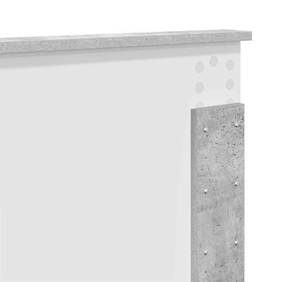 Ramka łóżka Szary beton 150 x 200 cm Drewno inżynieryjne