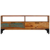 vidaXL Szafka pod TV, 118x35x45 cm, lite drewno odzyskane