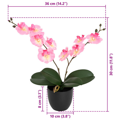Sztuczna Roślina Orchidei różowy 36 x 10 x 30 cm