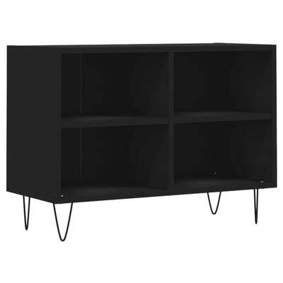 Szafka pod TV, czarna, 69,5x30x50 cm, materiał drewnopochodny vidaXL