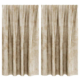 Zasłony z weluru z zasłonami 2 pcs Kremowy 140 x 140 cm Aksamit