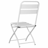 Składane krzesło ogrodowe 2 szt. Biały Stal malowana proszkowo