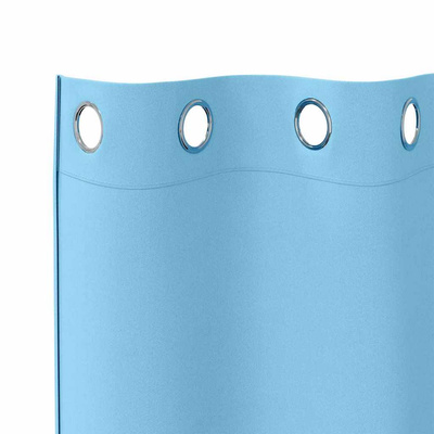 Firany blackout z kółkami 2 pcs Jasnoniebieski 175 x 140 cm