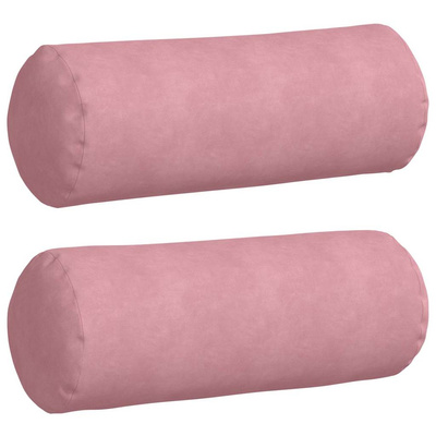 Poduszki Wałkowe 2 pcs Różowy ? 25 x 70 cm Tkanina sztruksowa