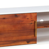 vidaXL Szafka pod TV, 110x35x50 cm, lite drewno akacjowe i MDF