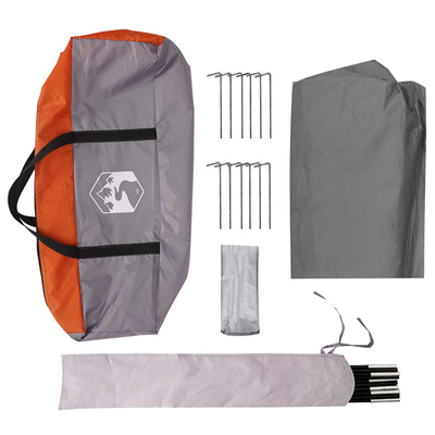 Wodoodporny tarp do campingu Szary i pomarańczowy
