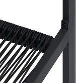 vidaXL Krzesła ogrodowe, 4 szt., rattan PVC, czarne