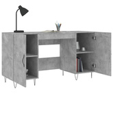 vidaXL Biurko, szarość betonu, 140x50x75 cm, materiał drewnopochodny wariant 5
