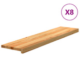 Stopnie schodowe, 8 szt. brązowe 110x25x2cm lite drewno dębowe