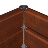 Podniesione Łóżko Ogrodowe Rdzawy 100 x 40 x 24 cm tektura