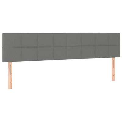 vidaXL Łóżko kontynentalne z materacem, ciemnoszara tkanina, 160x200cm wariant 10