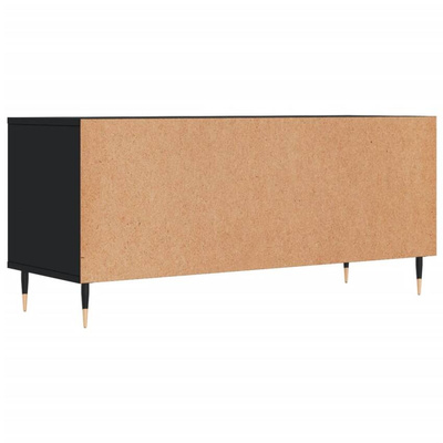 vidaXL Szafka pod TV, czarna, 100x34,5x44,5cm, materiał drewnopochodny