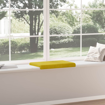 Poduszka na ławkę Welur żółty Głębokość 35 cm