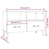 vidaXL Szafka pod TV, biała, wysoki połysk, 80x36x50 cm wariant 6