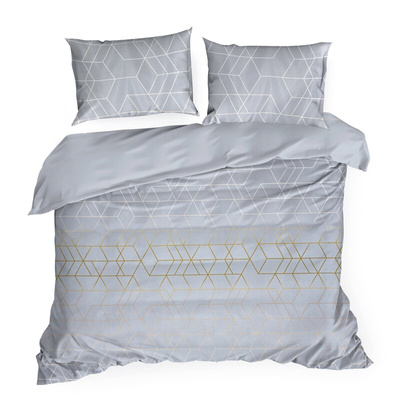 Pościel Geo stalowa 220x200