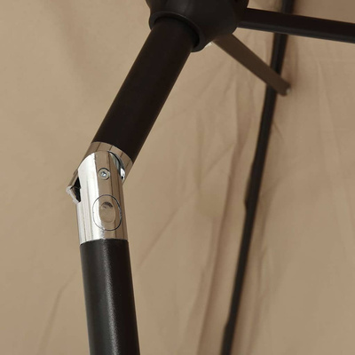 Parasol ogrodowy na metalowym słupku, 300 cm, kolor taupe