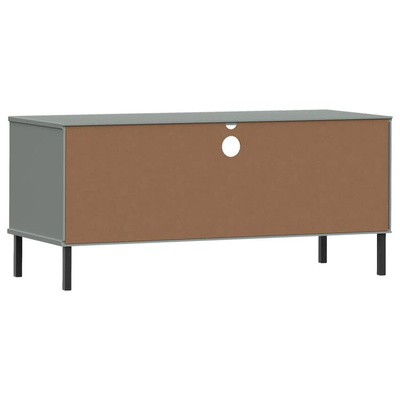 vidaXL Szafka pod TV OSLO, metalowe nóżki, szara, sosnowa model standard
