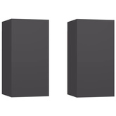 vidaXL Szafki telewizyjne, 2 szt., szare, 30,5x30x60 cm