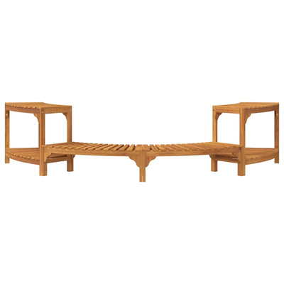 Otoczenie wanny z gorącą wodą półokrągłe 252 x 112 x 55,5 cm