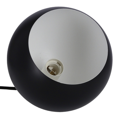 Lampa wisząca czarna E27 metal / drewno Flen Ledea 50101263