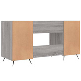 vidaXL Biurko, szary dąb sonoma, 140x50x75 cm, materiał drewnopochodny