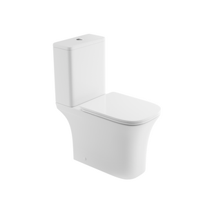 Kompakt wc, qfs, clarity kwadratowy, biały z deską wolnoopad. CE-86-001-I Invena