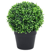 Kule ze sztucznego bukszpanu w doniczce, 2 szt., zielone, 37 cm