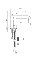 Bateria umywalkowa siros  czarna BU-90-004-A Invena