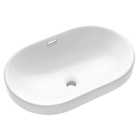 Umywalka wpuszczana w blat egina 60 cm owalna CE-52-060-W Invena