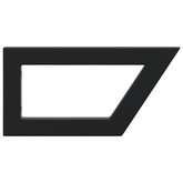 Wsporniki do półki pod umywalkę, 2 szt., czarne, trapezowe