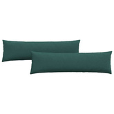 Poduszki na sofę 2 pcs Ciemna zieleń 145 x 40 cm tkanina