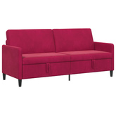 Sofa z miejscem do przechowywania Czerwone wino Poliester