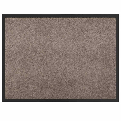 Dywanik drzwiowy Beżowy 60 x 40 x 1.2 cm Tkanina Teddy