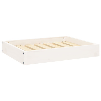 vidaXL Legowisko dla psa, białe, 61,5x49x9 cm, lite drewno sosnowe