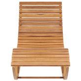 vidaXL Leżak bujany z poduszką, lite drewno tekowe