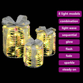 Dekoracja Pudełka Prezentowego 3 szt. 60 LED Ciepła biel PET