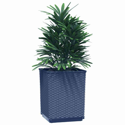 vidaXL Donice, 4 szt., ciemnoszare, 30x30x37 cm, polipropylen