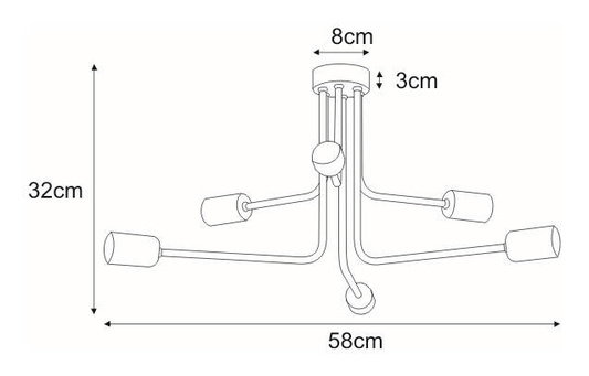 Lampa sufitowa K-4041 z serii PEKA KAJA