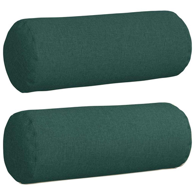Poduszki Wałkowe 2 pcs Ciemna zieleń ? 25 x 70 cm tkanina