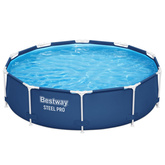 Basen Ogrodowy Stelażowy 305 x 76 cm Niebieski Klasyczny Bestway 56677