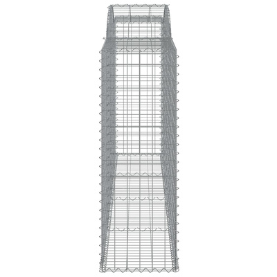 Kosze gabionowe, 5 szt, 300x50x140/160 cm, galwanizowane żelazo