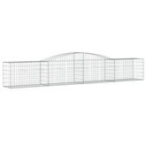 Kosze gabionowe, 8 szt, 400x50x60/80 cm, galwanizowane żelazo