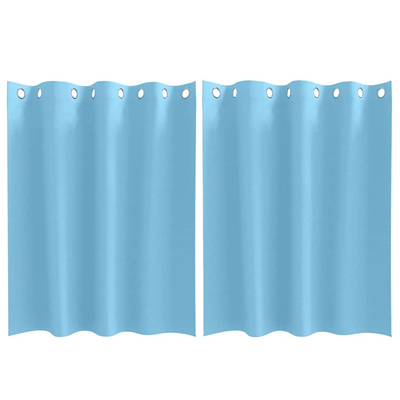 Firany blackout z kółkami 2 pcs Jasnoniebieski 140 x 140 cm