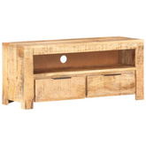 vidaXL Szafka pod TV, 90x30x40 cm, lite, surowe drewno mango
