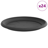 Okrągły Talerzyk Kwiatowy 24 pcs Czarny ? 27 x 2,5 cm