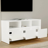 Szafka pod TV, biała, 102x37,5x52,5 cm, materiał drewnopochodny vidaXL