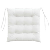 Poduszki na siedziska 4 pcs Biały 40 x 40 x 6 cm tkanina